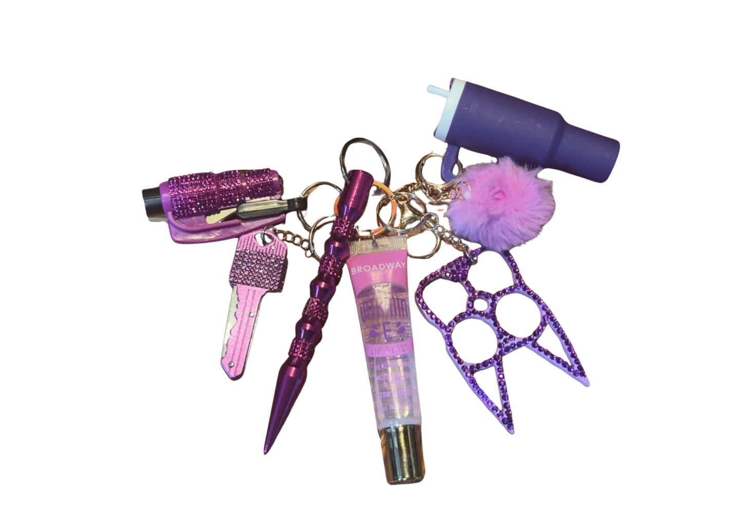 Purple Haze Self Defense Keychain Set