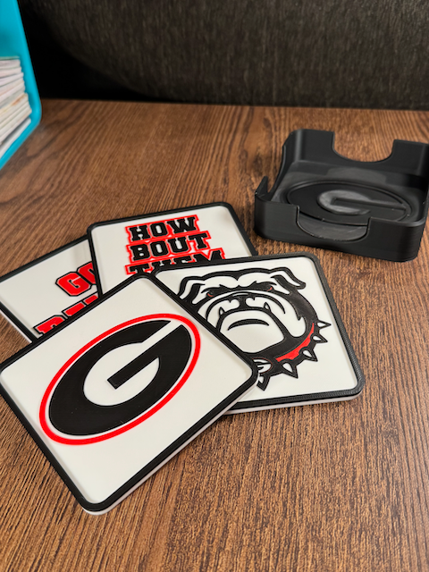 Georgia Bull Dawgs 4pc Coaster Set