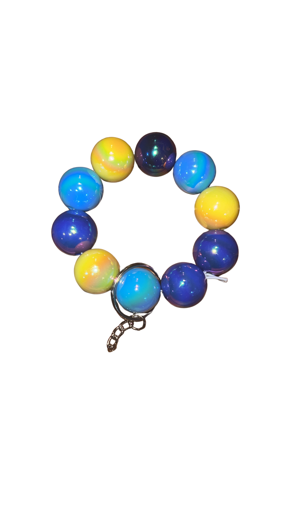 Bubble Gum Beaded Wristlet