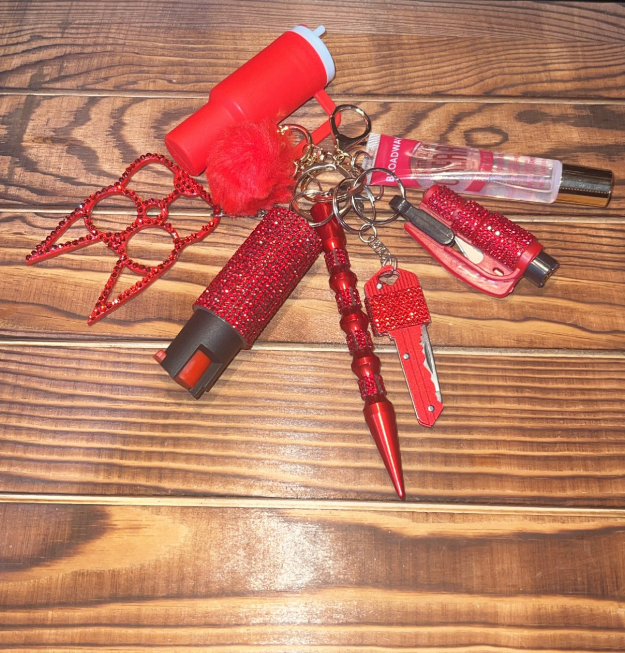 Luh Red Self Defense Keychain Set