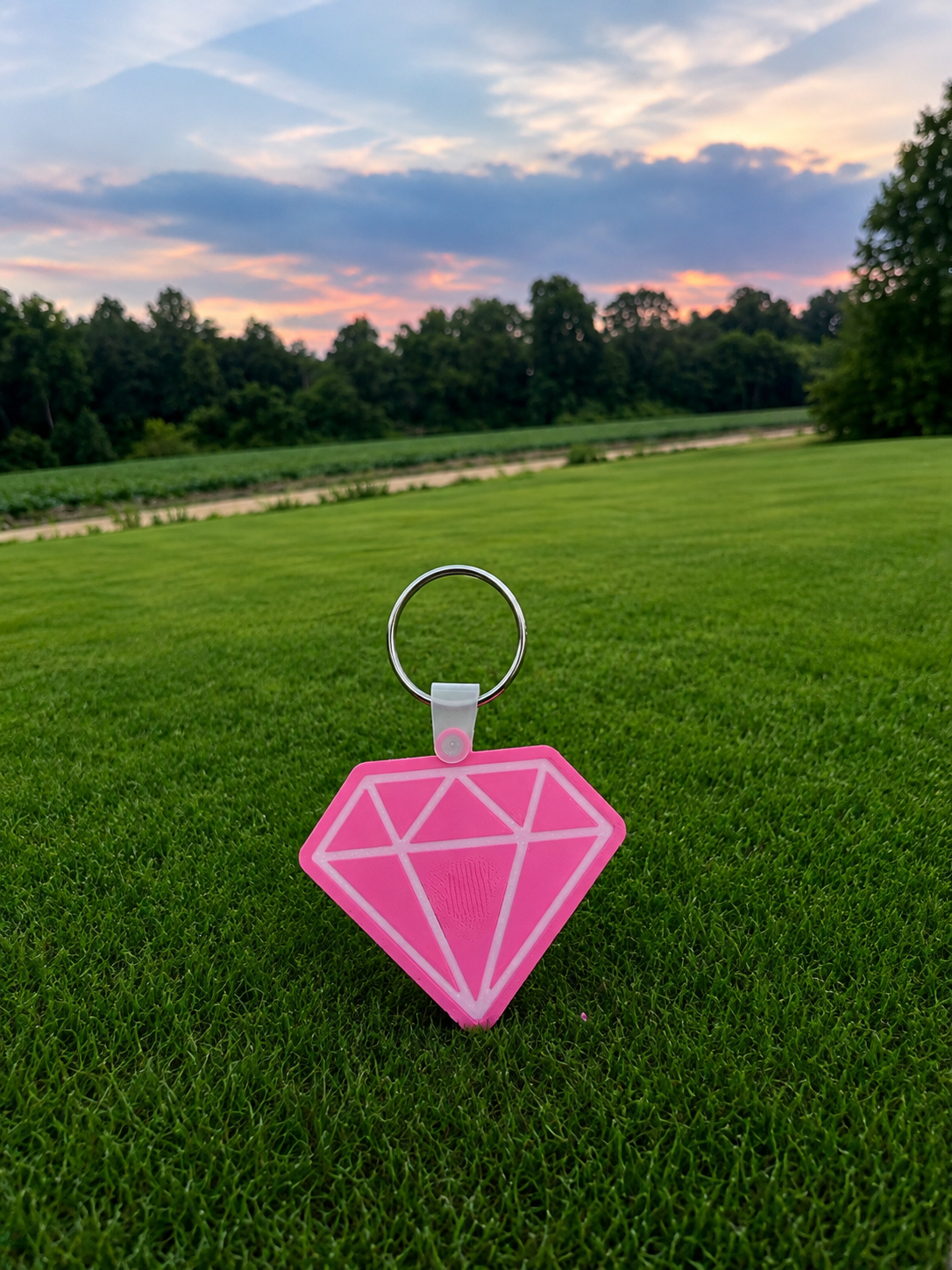 Diamond NFC Website Tag Keychain