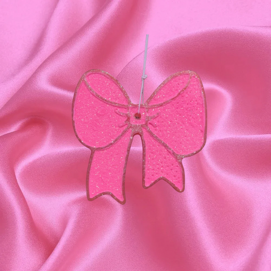 Glitter Pink Bow Freshie