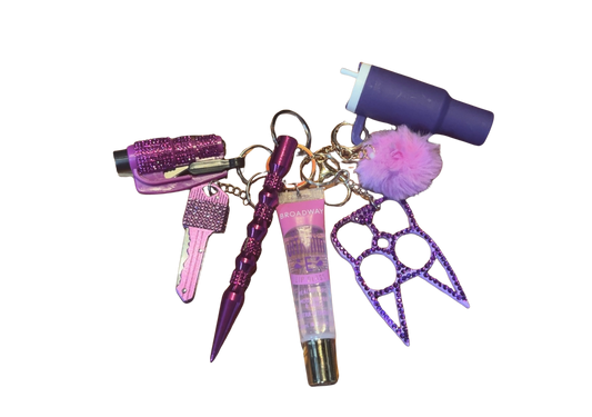 Purple Haze Self Defense Keychain Set
