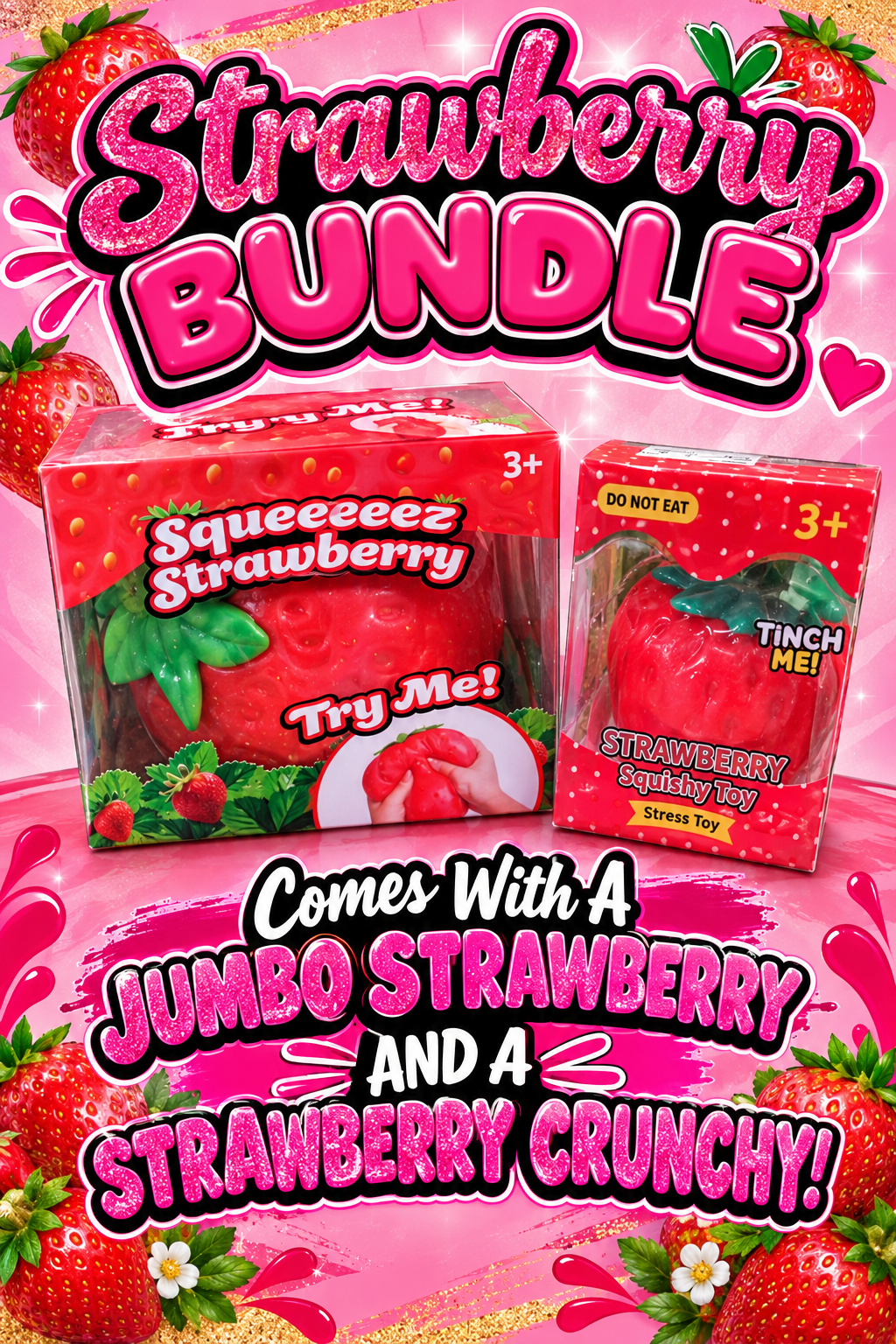 Strawberry Squishy Bundle
