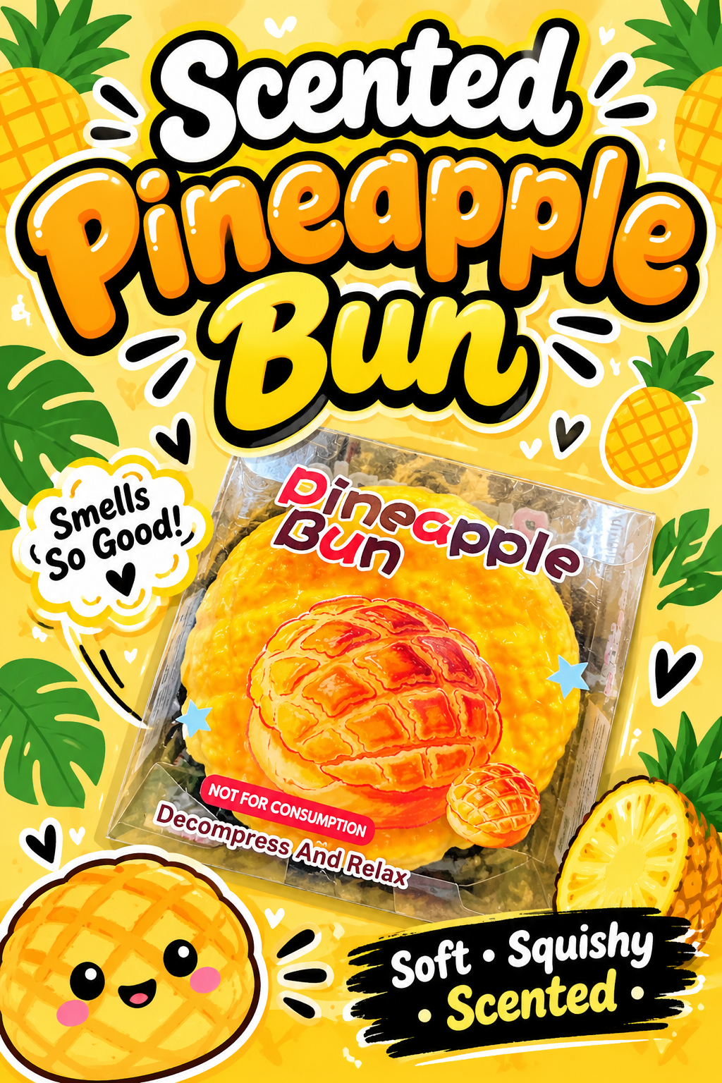 Scented Pineapple Bun Squishy