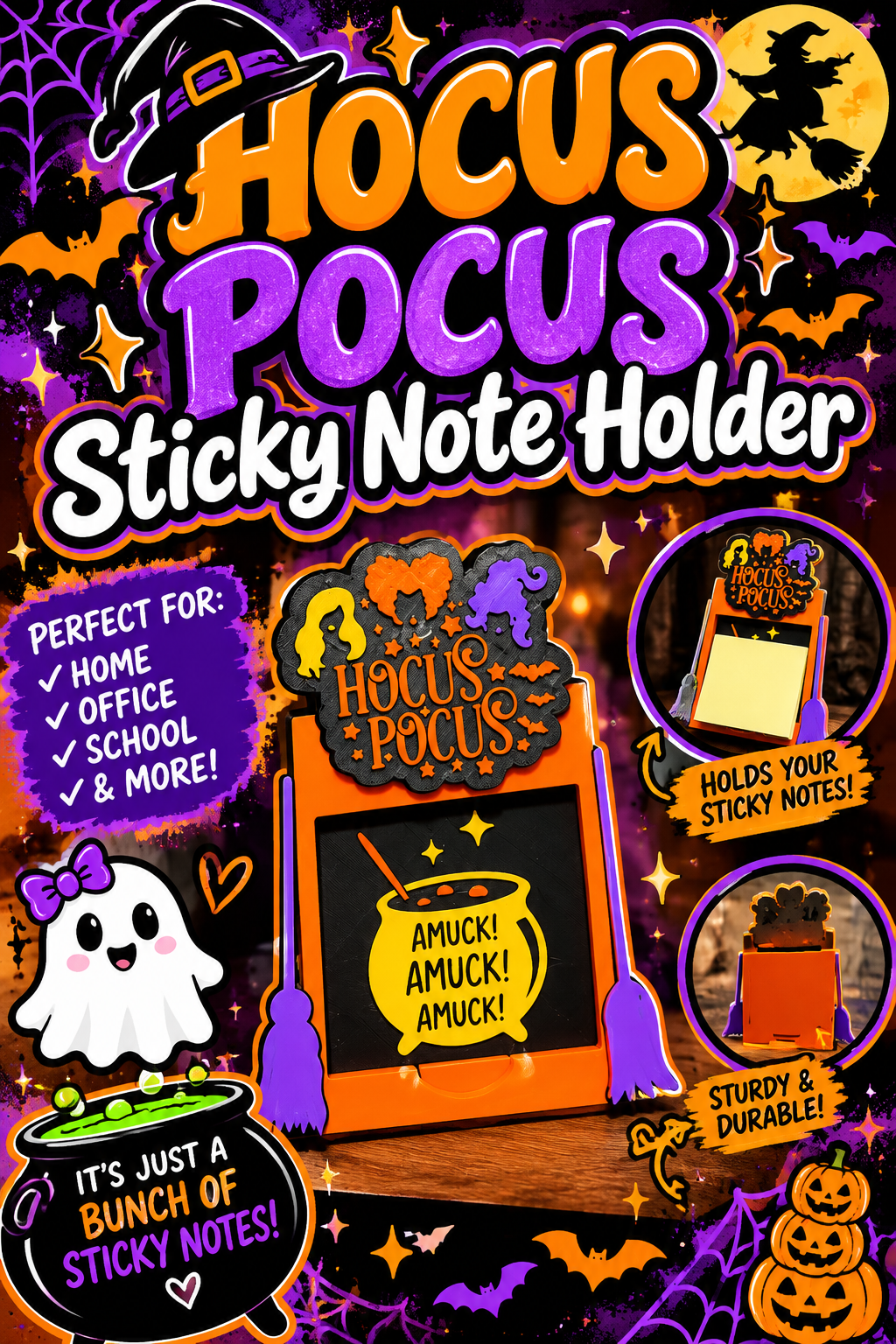 Hocus Pocus Sticky Note Holder