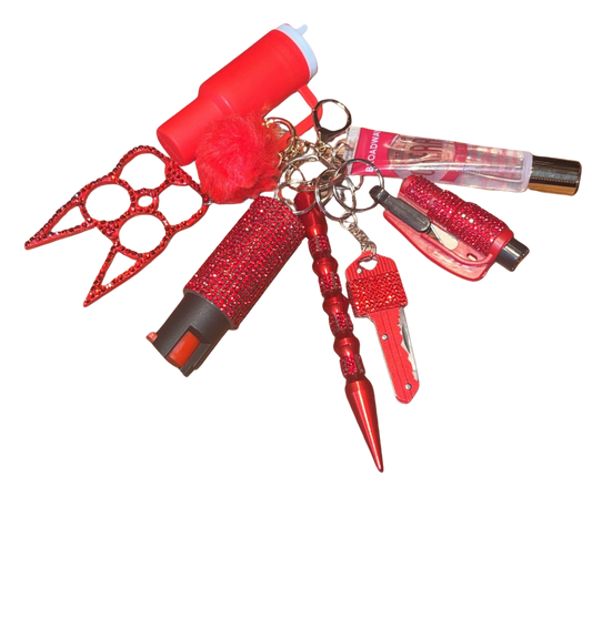 Luh Red Self Defense Keychain Set