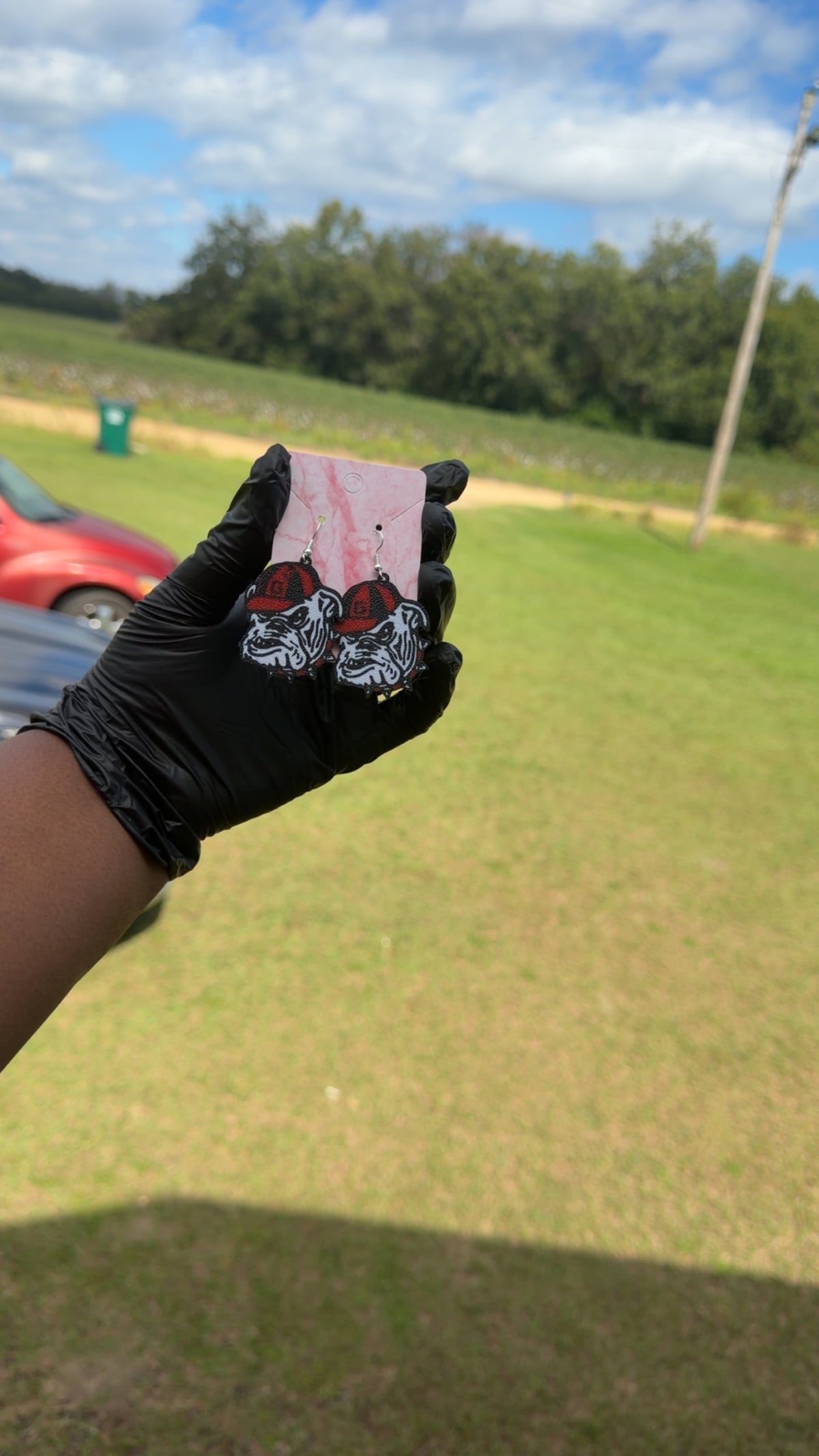 Georgia Bulldogs 3D Printed Ear Rings