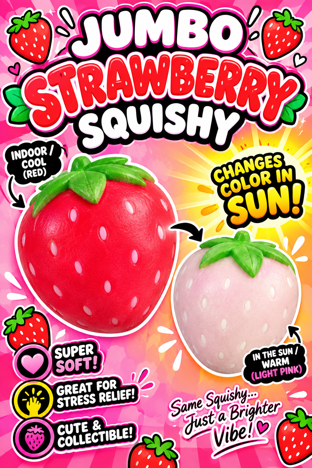 Jumbo Strawberry Squishy