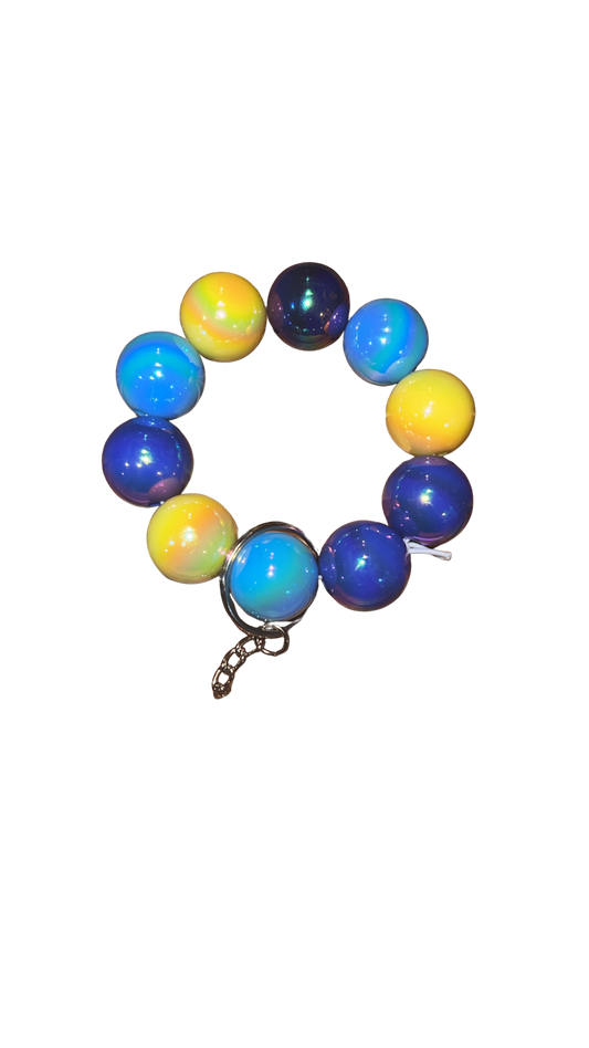 Bubble Gum Beaded Wristlet
