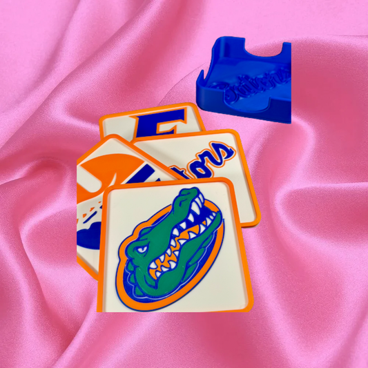 4pc Florida Gators Coaster Set