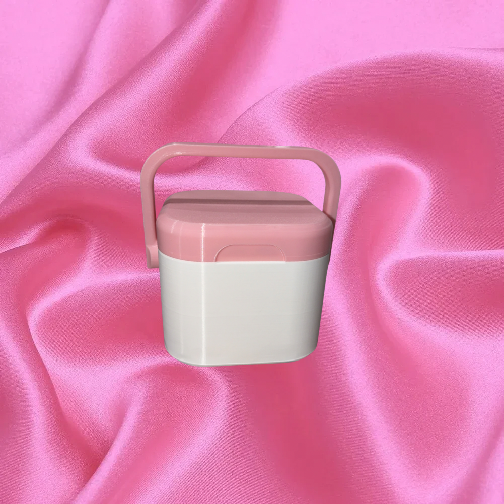 Pink & White 3d Cooler