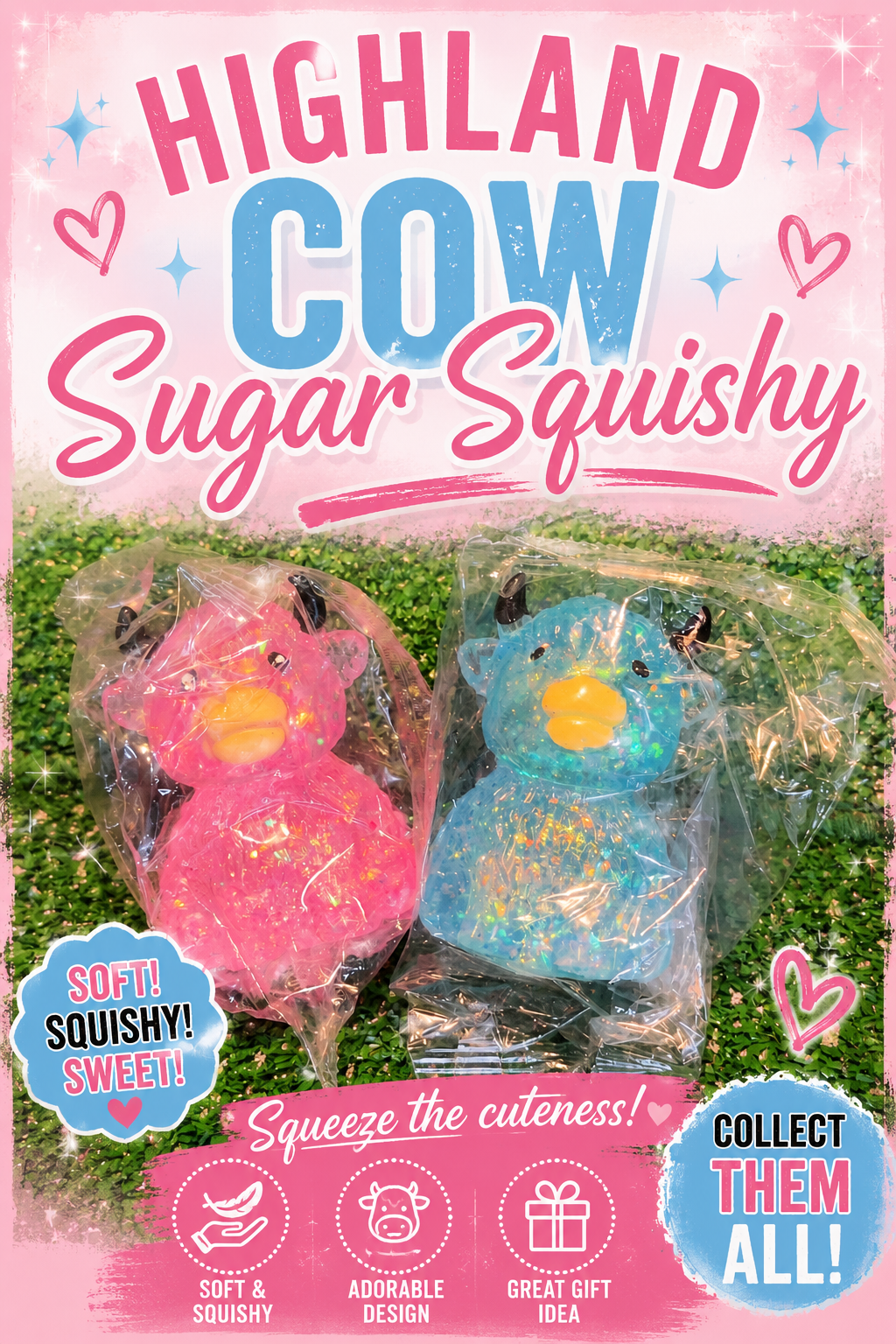Highland Cows Sugar Squishy