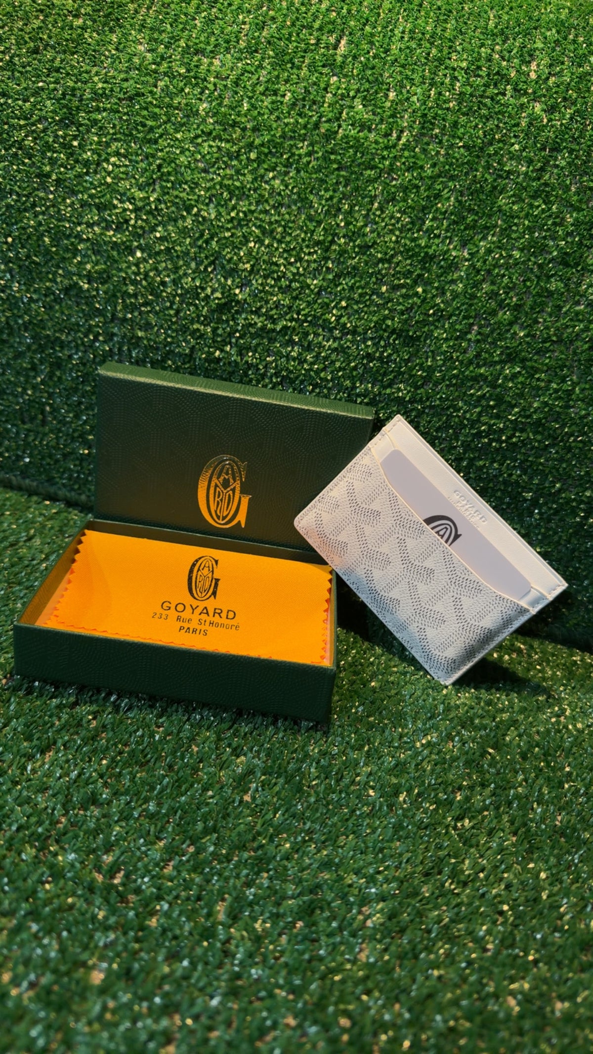 White Goyard Card Holder