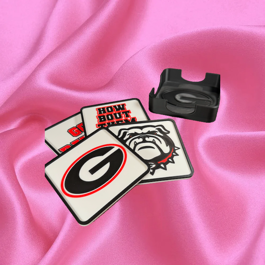 4Pc Georgia Bulldogs Coaster Set