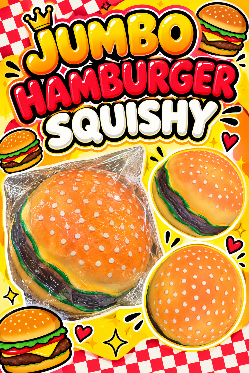 Jumbo Hamburger Squishy