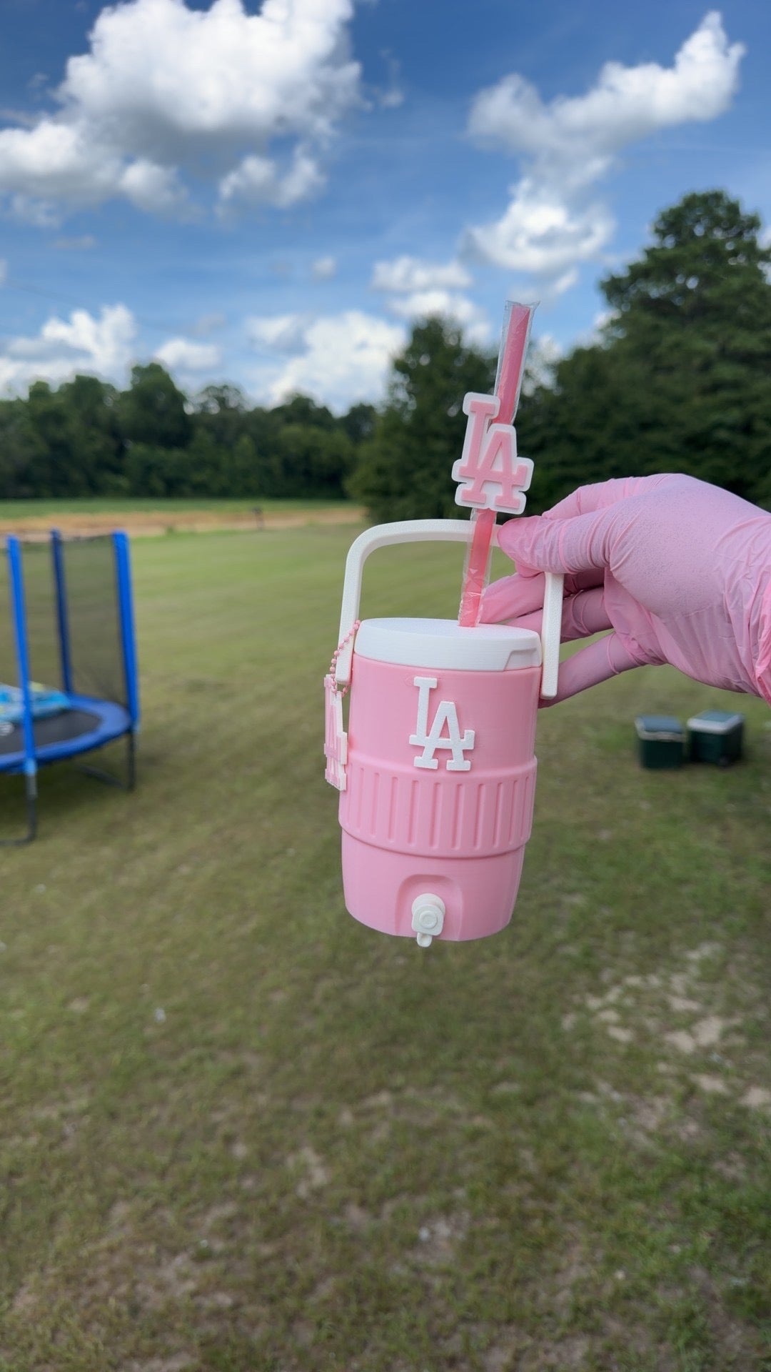 Pink LA Kan Koozie