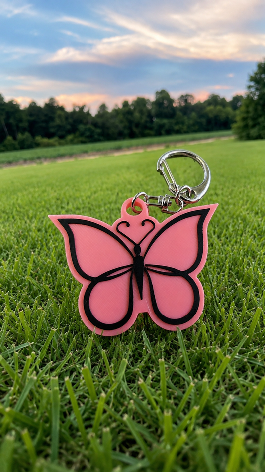Butterfly NFC Website Tag Keychain